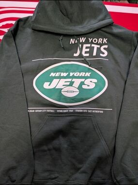 NFL New York Jets Dark Green Pullover Hoodie